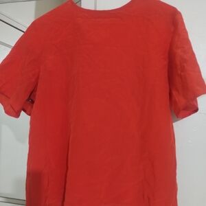Vibrant Orange Short Sleeve Top